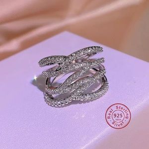 *New 925 Multi Layer Infinity Twining Ring